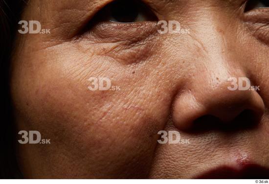 Eye Face Nose Cheek Skin Woman Asian Chubby Wrinkles Studio photo references