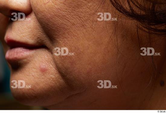 Face Mouth Cheek Skin Woman Asian Chubby Wrinkles Studio photo references