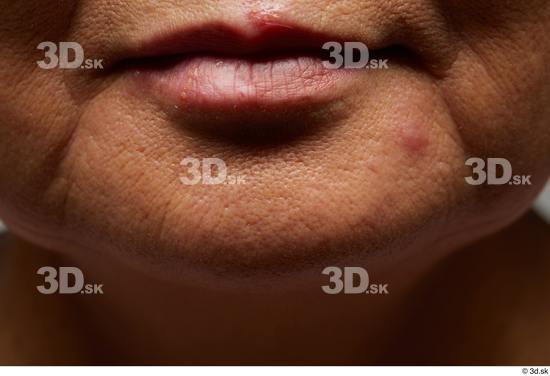 Face Mouth Skin Woman Asian Chubby Wrinkles Studio photo references