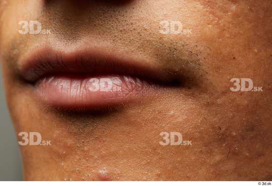 Face Mouth Skin Man Asian Slim Studio photo references