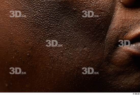 Face Cheek Skin Man Black Overweight Studio photo references