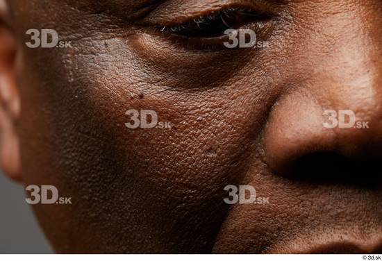 Eye Face Nose Cheek Skin Man Black Overweight Studio photo references