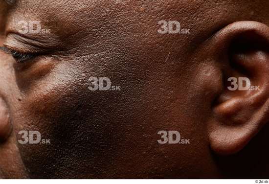 Eye Face Cheek Ear Skin Man Black Overweight Studio photo references