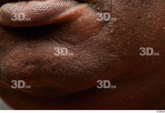 Face Mouth Skin Man Black Scar Overweight Studio photo references