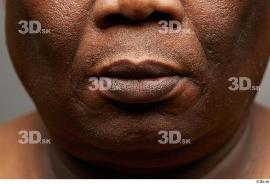 Face Mouth Cheek Skin Man Black Overweight Studio photo references