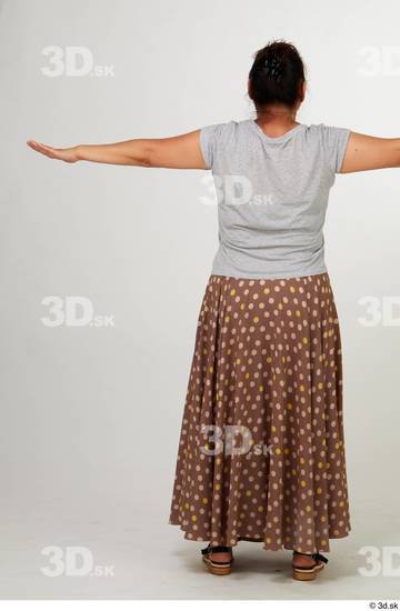 Whole Body Woman T poses Asian Casual Chubby Street photo references