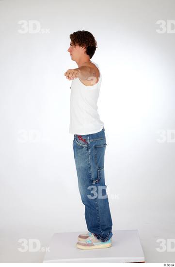 Man White Slim Male Studio Poses