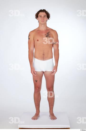 Man White Slim Male Studio Poses