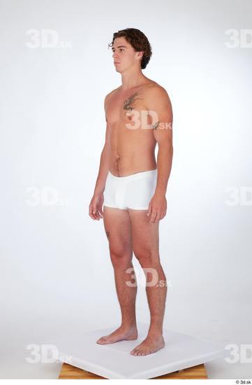 Man White Slim Male Studio Poses