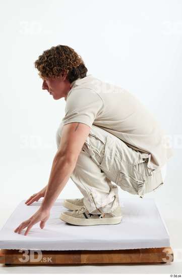 Man White Athletic Male Studio Poses