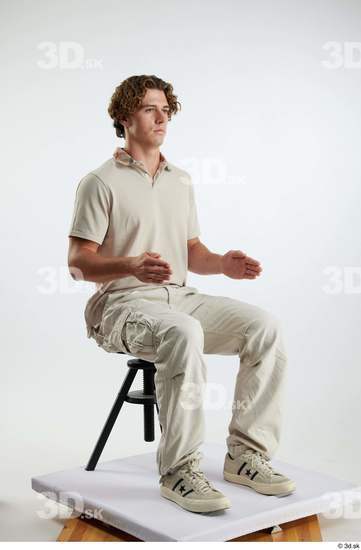 Man White Athletic Male Studio Poses