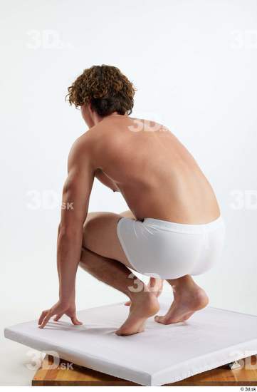 Man White Athletic Male Studio Poses