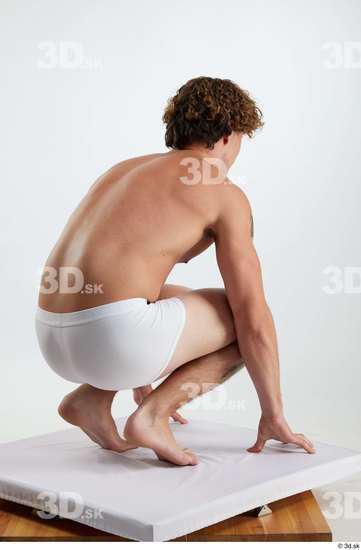 Man White Athletic Male Studio Poses