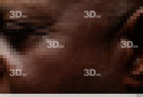 Face Cheek Skin Man Black Chubby Wrinkles Bald Studio photo references