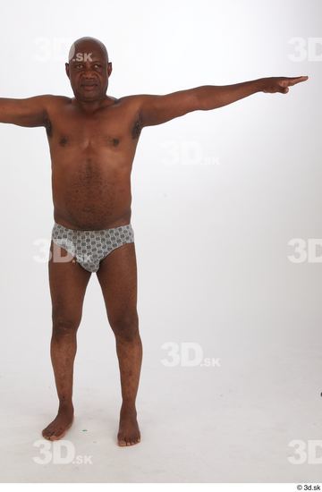 Whole Body Man T poses Black Chubby Street photo references