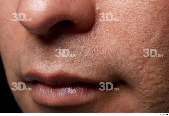 Face Mouth Nose Cheek Skin Man Scar Slim Studio photo references