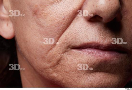 Face Mouth Nose Cheek Skin Woman Slim Wrinkles Studio photo references