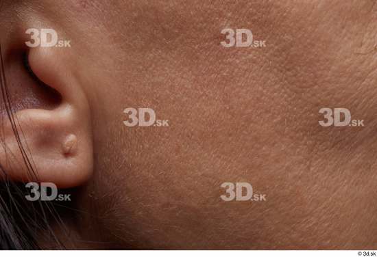 Face Cheek Ear Skin Woman Slim Wrinkles Studio photo references