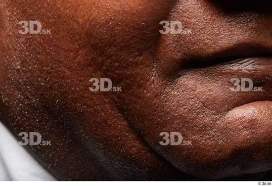 Face Mouth Cheek Skin Man Black Chubby Wrinkles Studio photo references