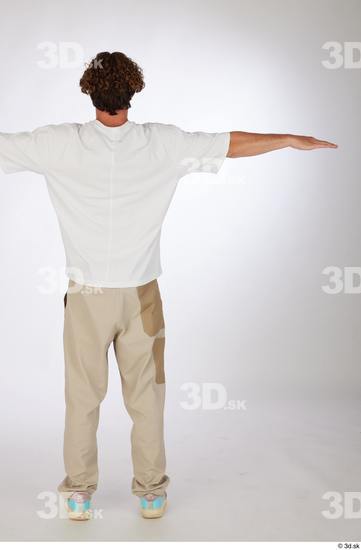 Whole Body Man T poses White Casual Slim Street photo references