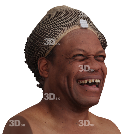 Head Man Black 3D Phonemes And Emotions