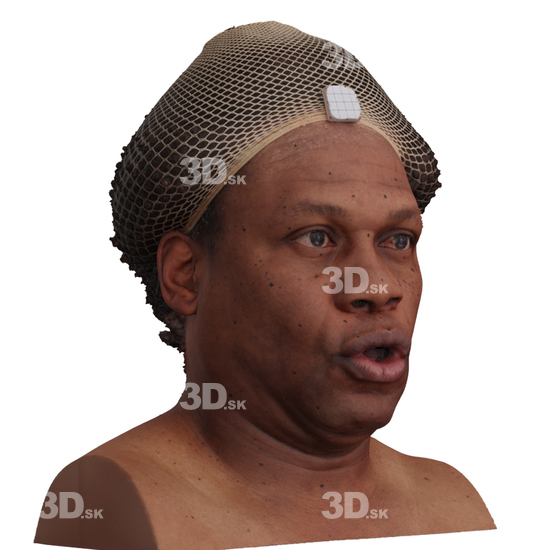 Head Man Black 3D Phonemes And Emotions