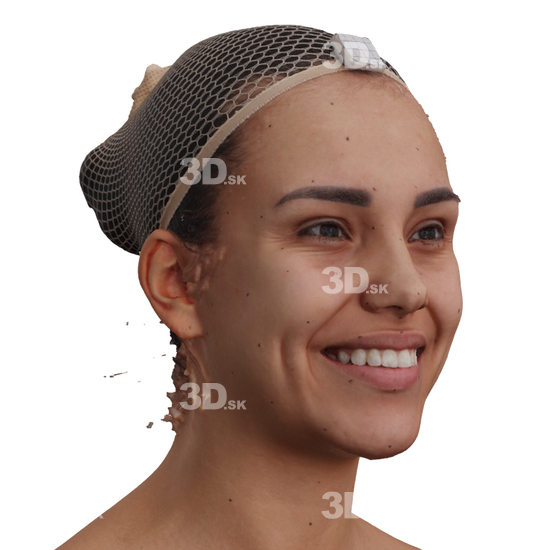 Head Woman 3D Phonemes And Emotions Hispanic