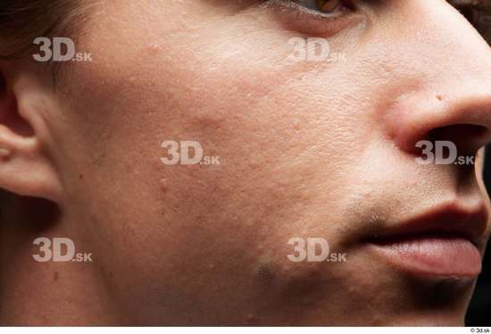 Face Mouth Nose Cheek Skin Man White Slim Studio photo references