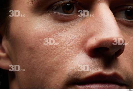 Eye Face Mouth Nose Cheek Skin Man White Slim Studio photo references