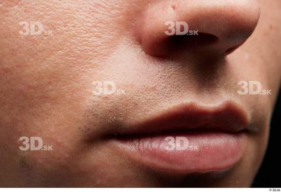 Face Mouth Nose Cheek Skin Man White Slim Studio photo references