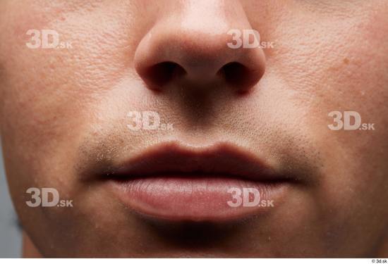 Face Mouth Nose Cheek Skin Man White Slim Studio photo references