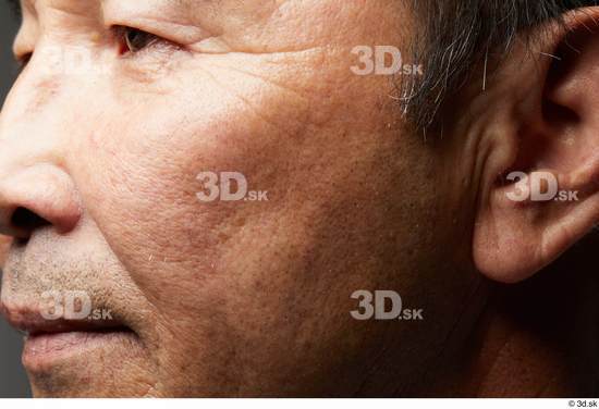 Eye Face Cheek Ear Hair Skin Man Asian Slim Wrinkles Studio photo references