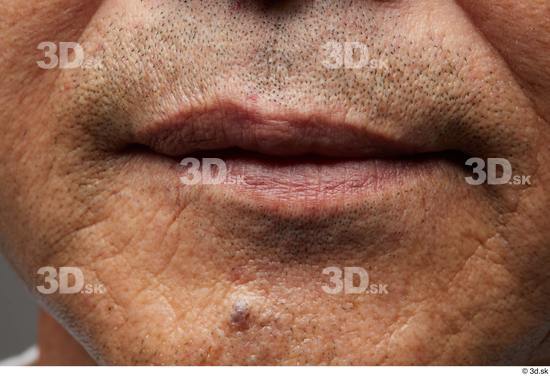 Face Mouth Skin Man Asian Slim Wrinkles Studio photo references