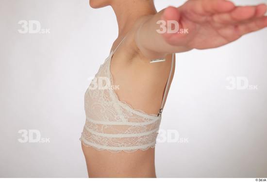 Woman White Slim Female Studio Poses