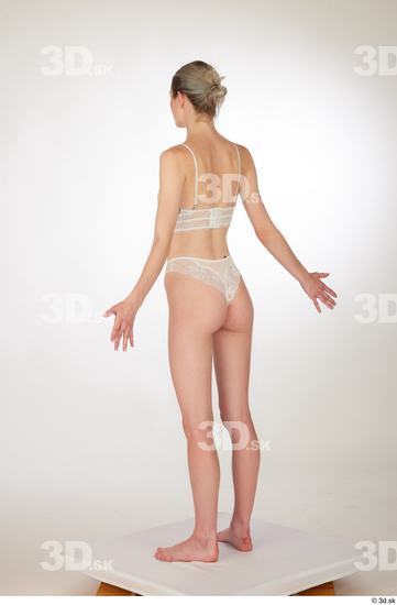 Woman White Slim Female Studio Poses