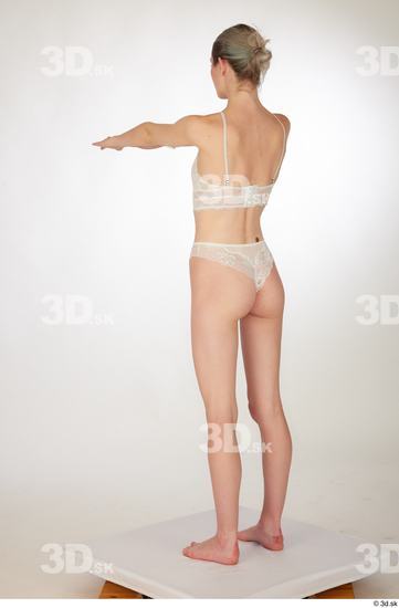 Woman White Slim Female Studio Poses