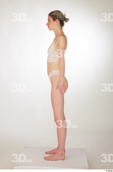 Woman White Slim Female Studio Poses