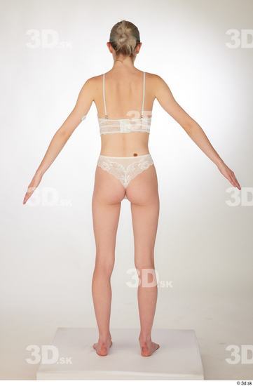 Woman White Slim Female Studio Poses