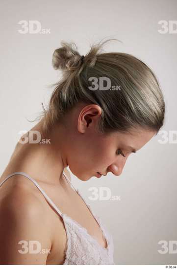 Woman White Slim Female Studio Poses