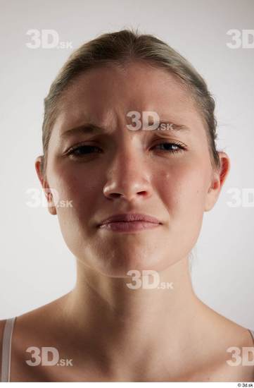 Woman White Slim Female Studio Poses