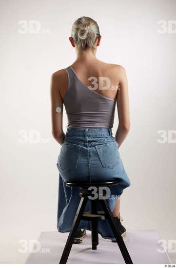 Woman White Slim Female Studio Poses