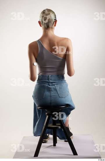 Woman White Slim Female Studio Poses