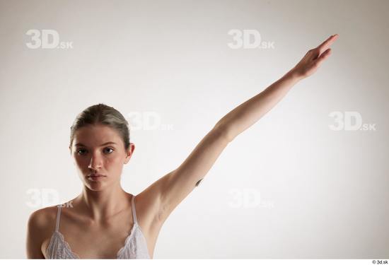 Woman White Slim Female Studio Poses