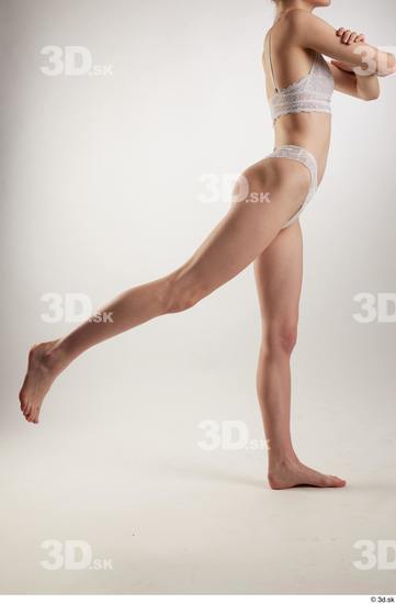 Woman White Slim Female Studio Poses