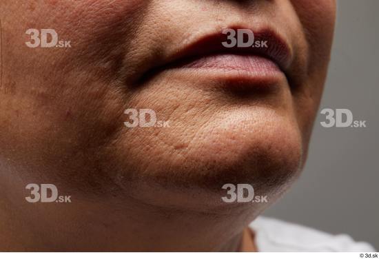 Face Mouth Skin Woman Overweight Studio photo references