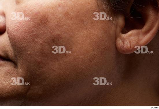 Face Cheek Ear Skin Woman Overweight Studio photo references