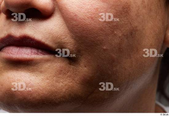 Face Mouth Cheek Skin Woman Overweight Studio photo references