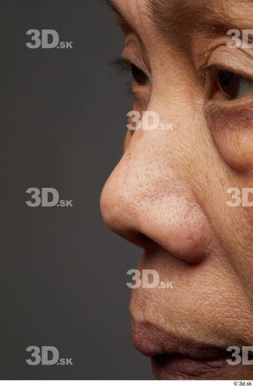 Face Mouth Nose Skin Woman Asian Slim Wrinkles Studio photo references