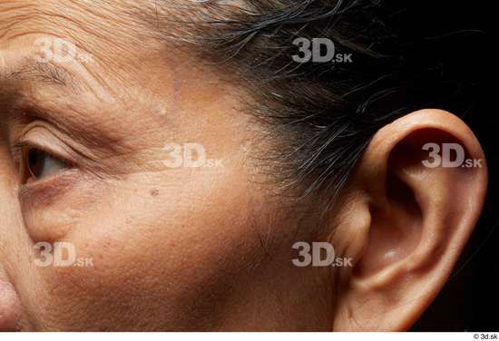 Eye Face Cheek Ear Hair Skin Woman Asian Slim Wrinkles Studio photo references