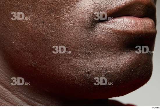 Face Mouth Cheek Skin Man Black Slim Wrinkles Studio photo references